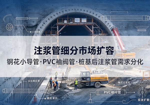 宿松注浆管细分市场扩容，隧道钢花小导管、PVC 袖阀管、桩基后注浆管需求分化